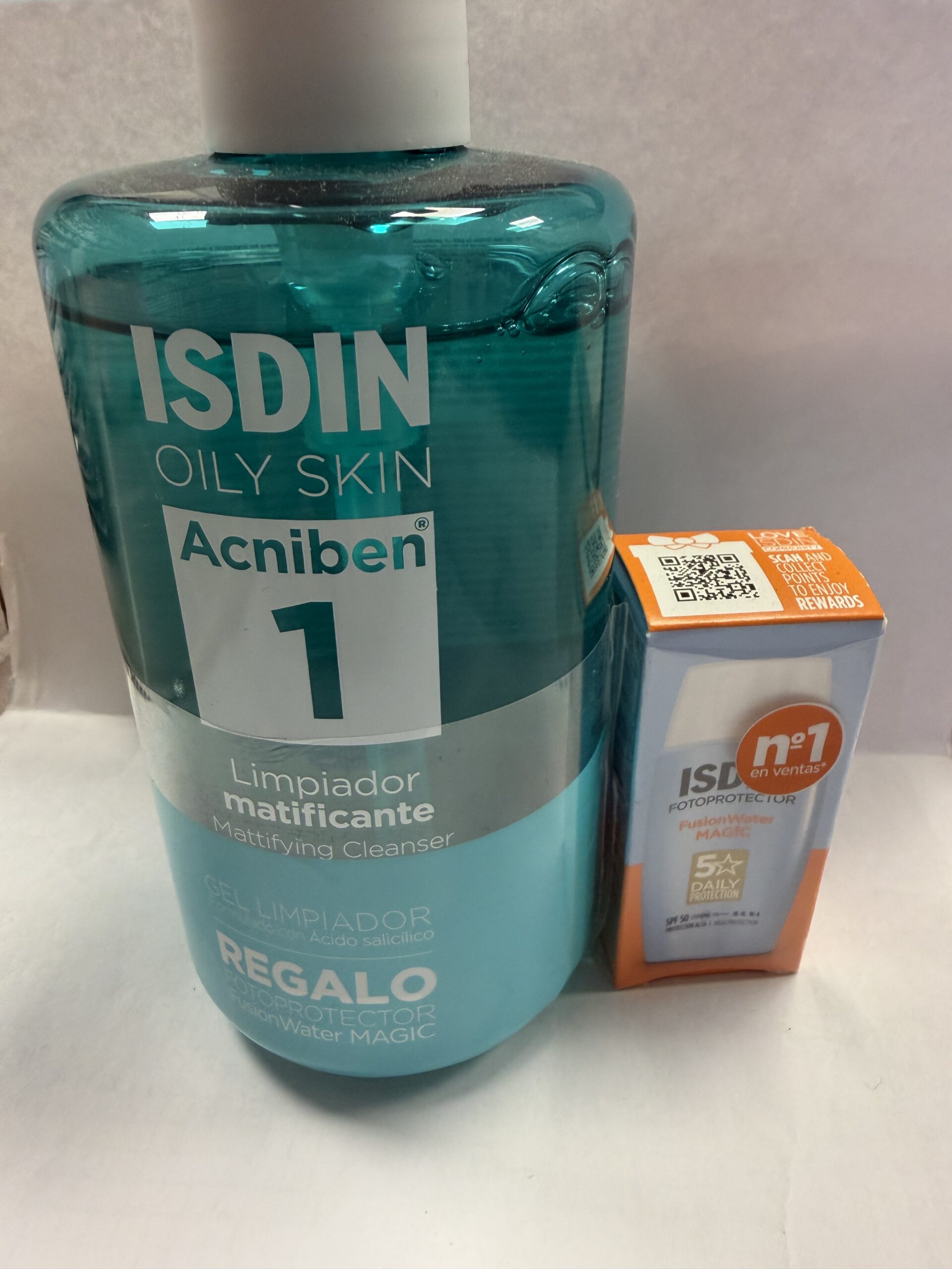 ISDIN Acniben limpiador+mini protector solar