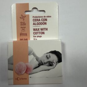 Tapones cera con algodón