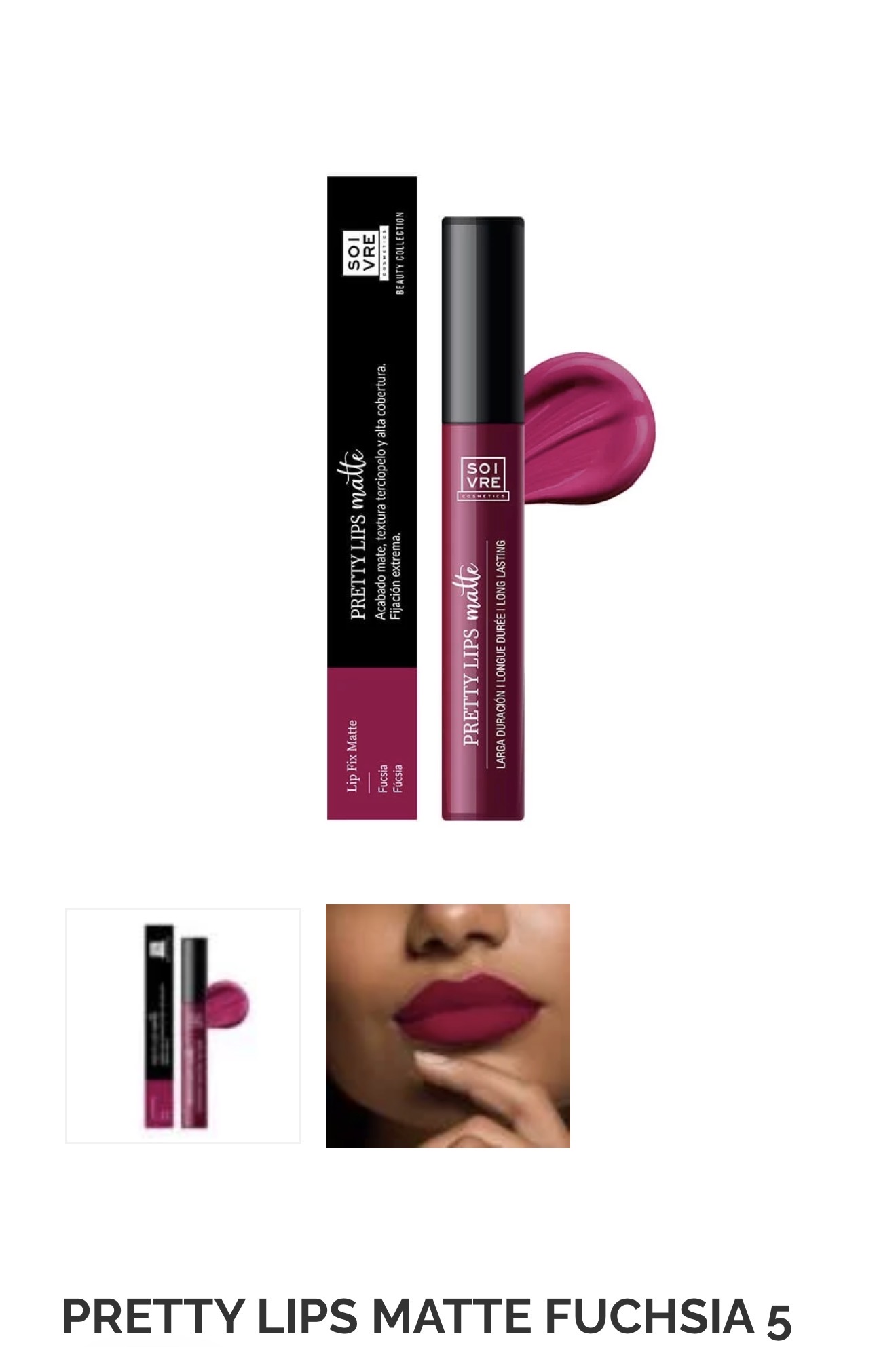 Fucsia matte soivre pretty lips