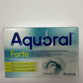 Aquoral forte efecto hidratante gotas para los ojos 30 monodosis