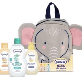 Mochilita de elefante Nenuco pack regalo aseo bebe